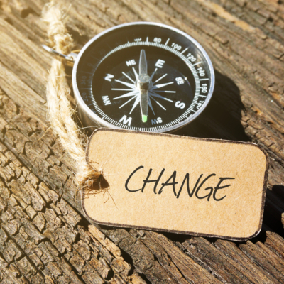 Compass entitled 'change"